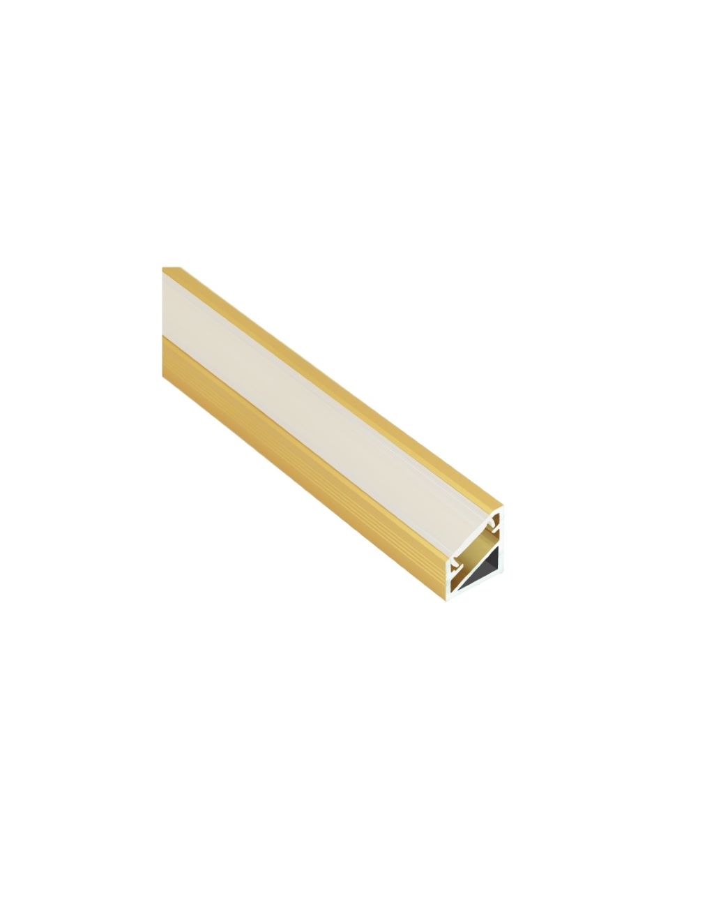 Levně IN-LIGHT Rohový LED profil TRI-LINE MINI zlatý Barva difuzoru: mléčná