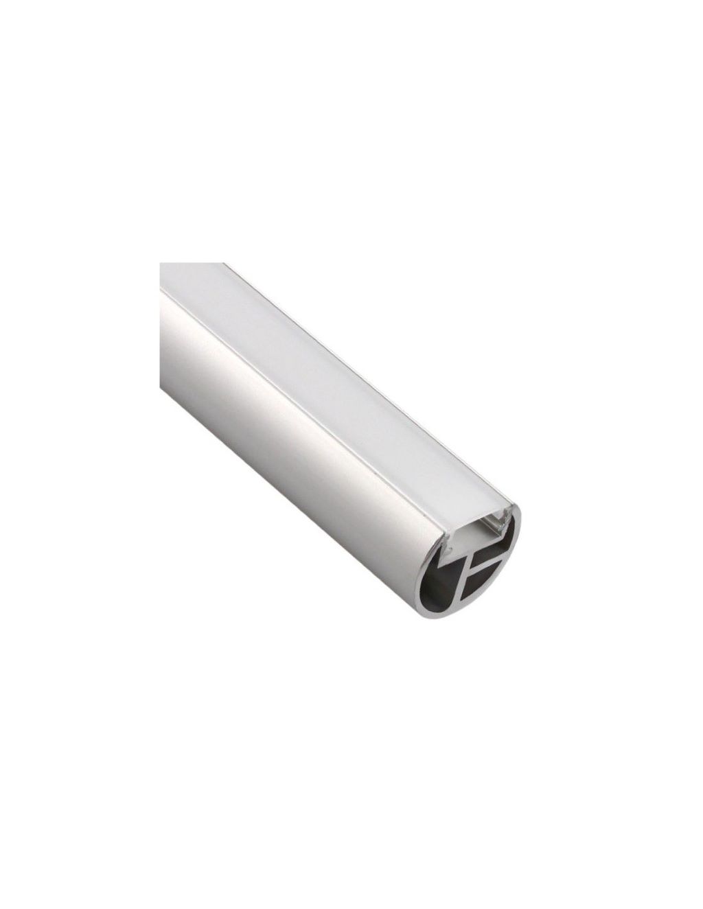 Levně IN-LIGHT Šatní tyč kulatá pro LED pásek - hliník Barva difuzoru: mléčná