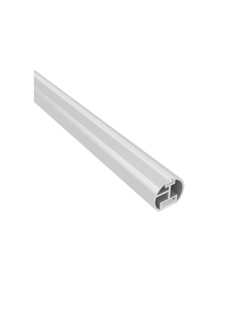Levně IN-LIGHT Šatní tyč kulatá pro LED pásek včetně těsnění - hliník