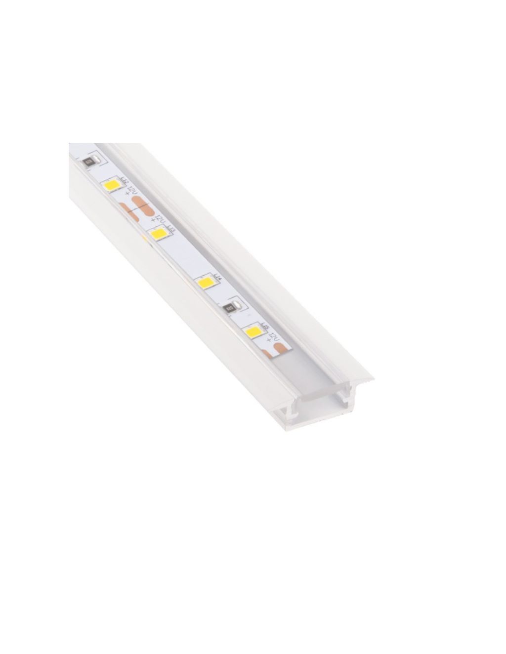 Levně IN-LIGHT Zapuštěný LED profil INLINE MINI XL bílý Barva difuzoru: čirá