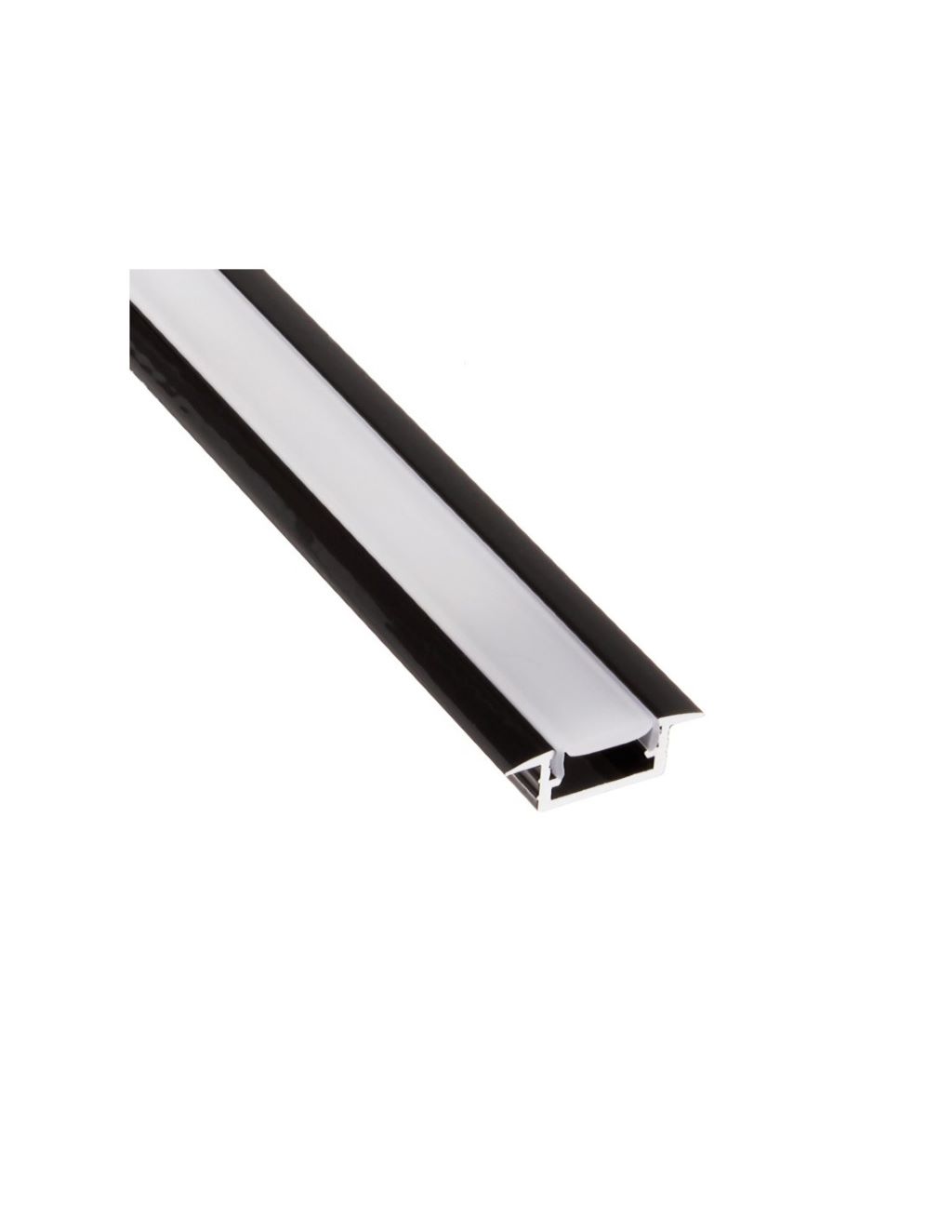 Levně IN-LIGHT Zapuštěný LED profil INLINE MINI XL černý Barva difuzoru: čirá