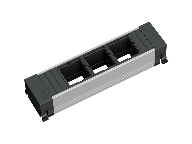 Levně BACHMANN Zásuvková jednotka POWER FRAME 3x uživ. modul profil hliník 916.010
