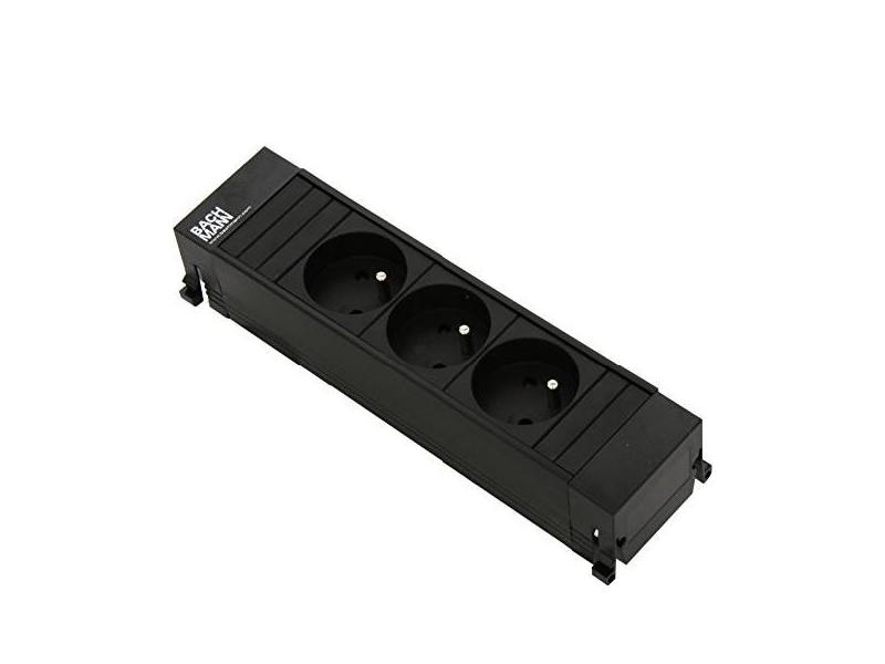 Levně BACHMANN Zásuvková jednotka POWER FRAME 3x 230V profil plast černý 916.059