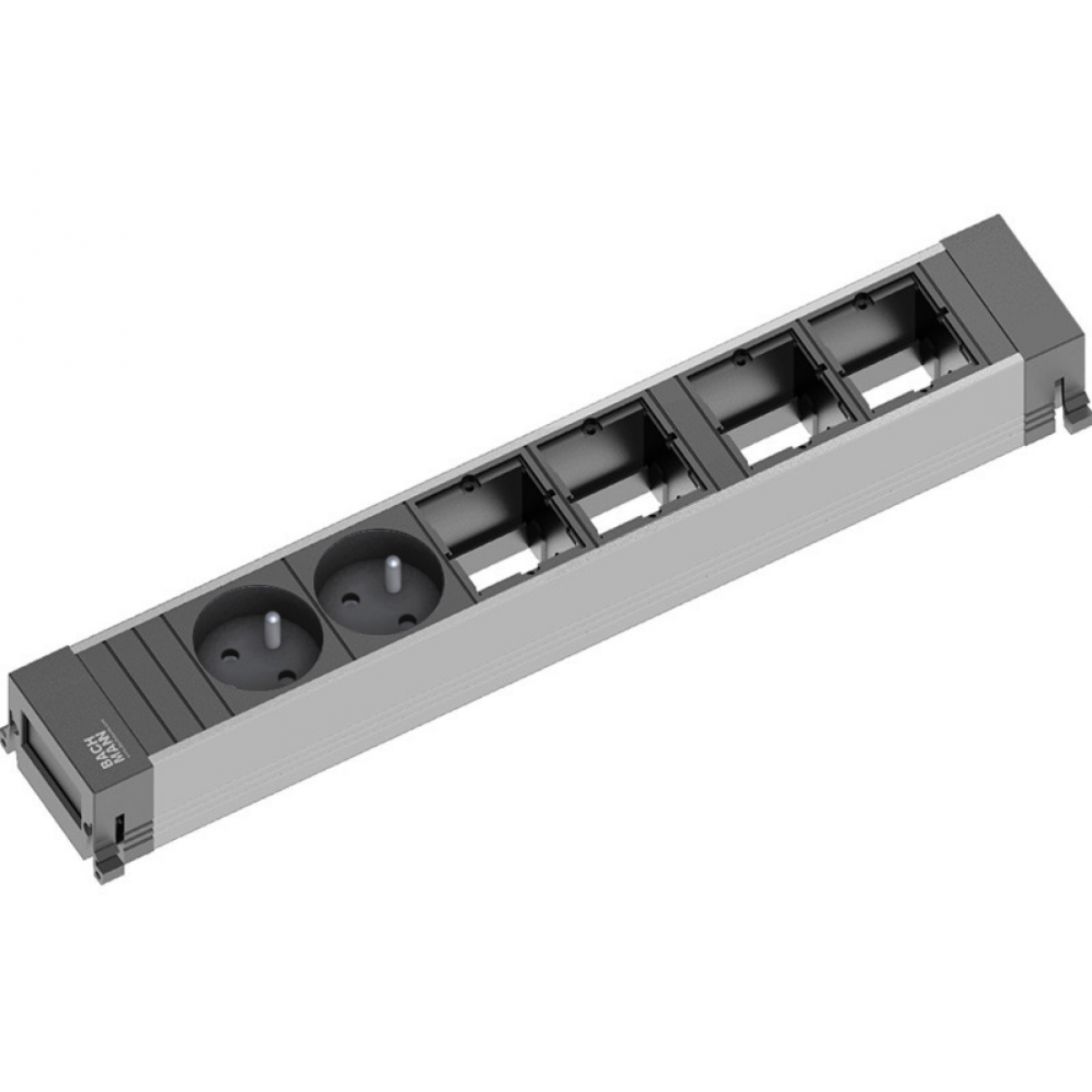 Levně BACHMANN Zásuvková jednotka POWER FRAME 4x uživ. modul, 2x 230V profil hliník 916.023