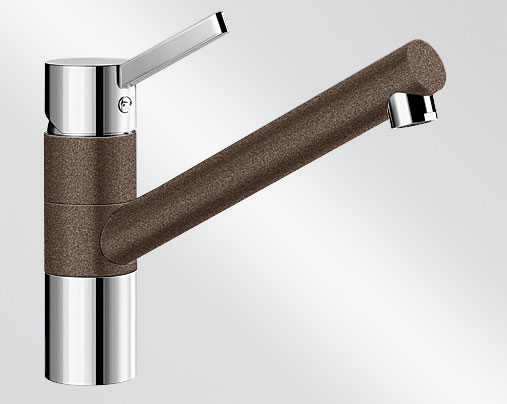 Blanco TIVO ND Silgranit-look dvoubarevná kávová/chrom lesk beztlaková