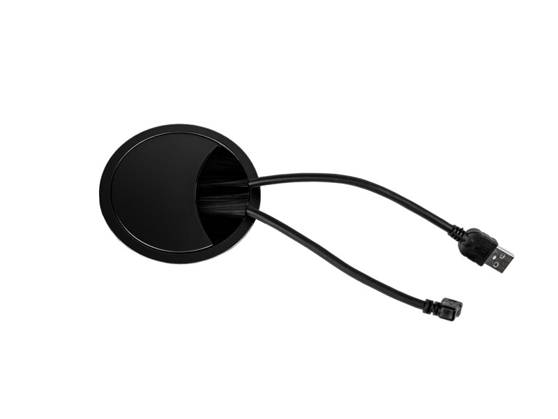 Levně BACHMANN Průchodka kabelu LOOP ROUND 80 mm černá 930.302