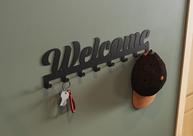 Levně In-Design Věšák WELCOME černý