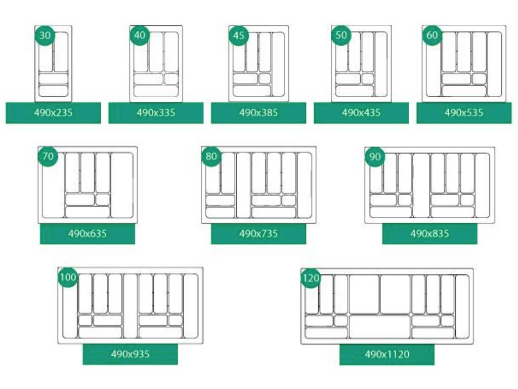 In-Design Příborník UNI 490 mm šedá metalíza - různé šířky Šířka příborníku (mm): 1085 - 1119