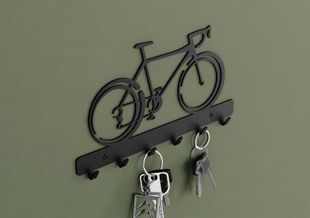 Levně In-Design Věšák na klíče Bike černý