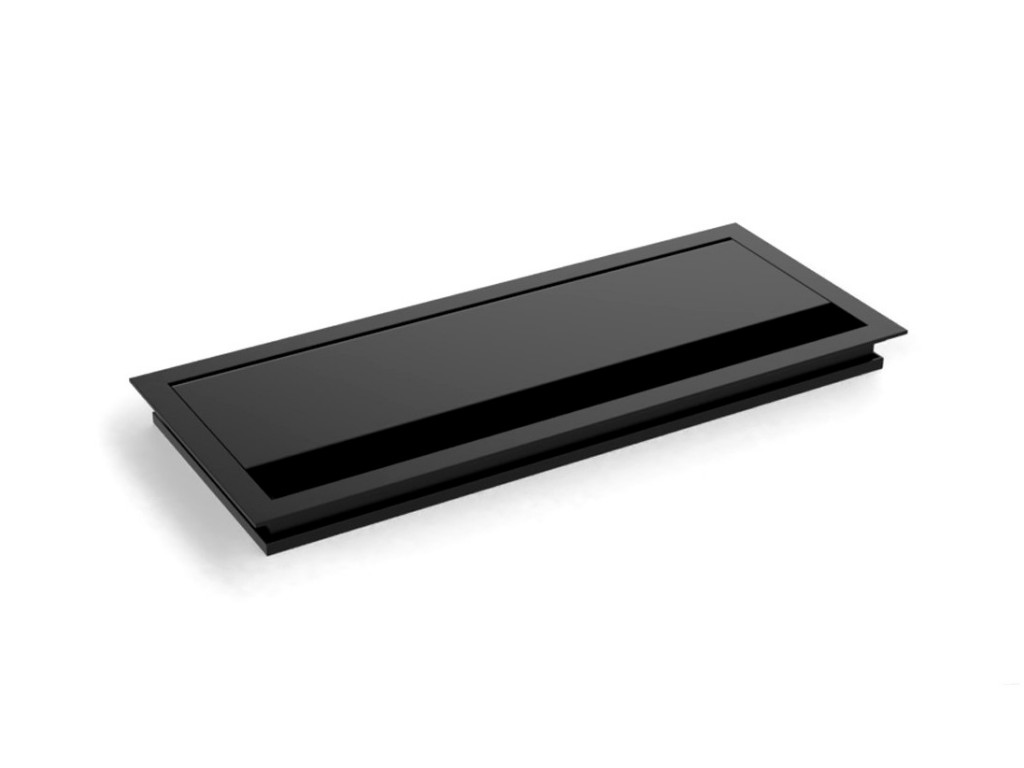 Levně In-Design Průchodka kabelů Geco do stolu hranatá hloubka 100 mm - různé délky černá Délka průchodky (mm): 240