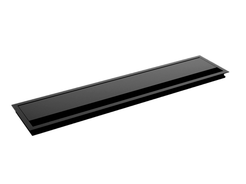 Levně In-Design Průchodka kabelů Geco do stolu hranatá hloubka 100 mm - různé délky černá Délka průchodky (mm): 450