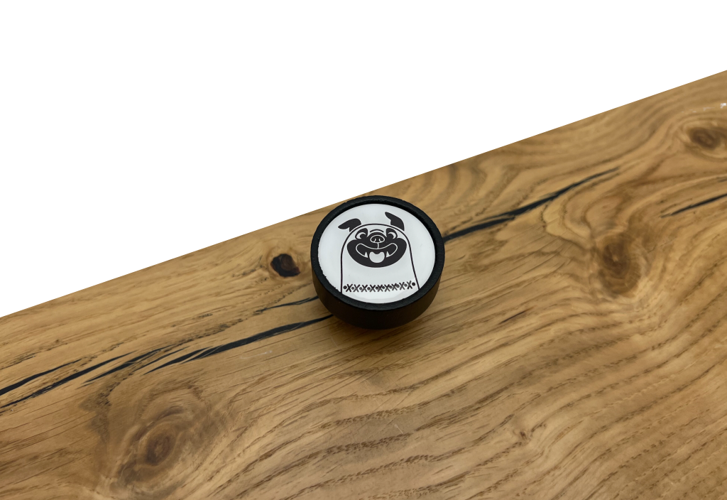 Levně In-Design Nábytková knopka Bianco černá, motiv buldog V105