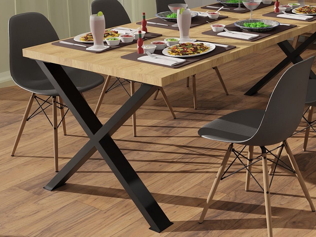Levně In-Design Stolová podnož Industry X, výška 710 černá matná