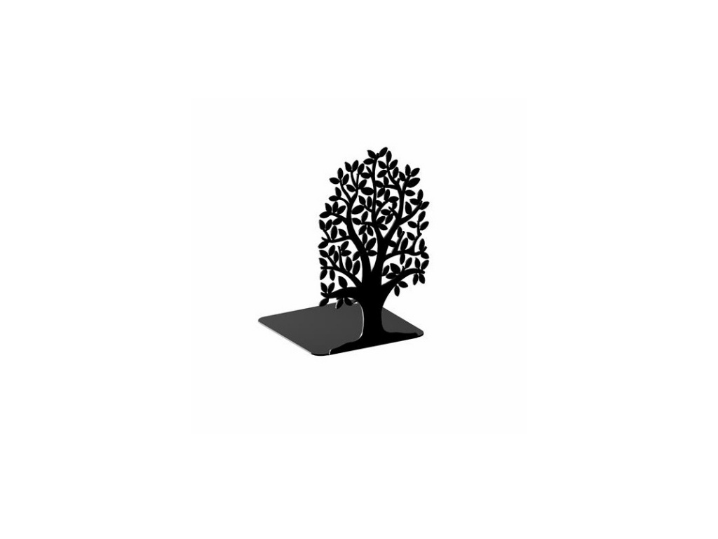 Levně In-Design Knižní zarážka TREE černá