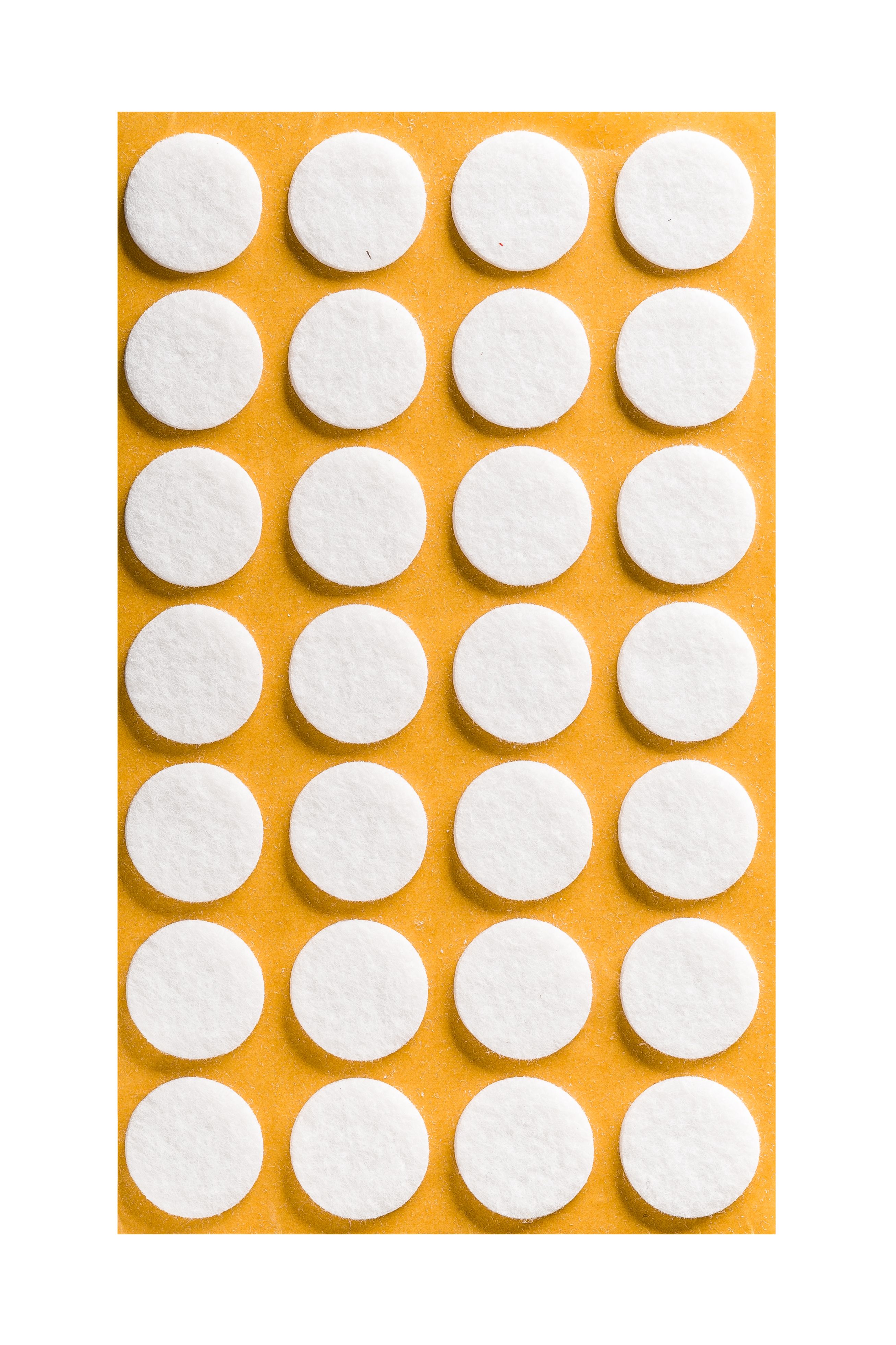 In-Design Filcové podložky pod nábytek průměr 20 mm - různé barvy Filcové podložky - barva: bílá