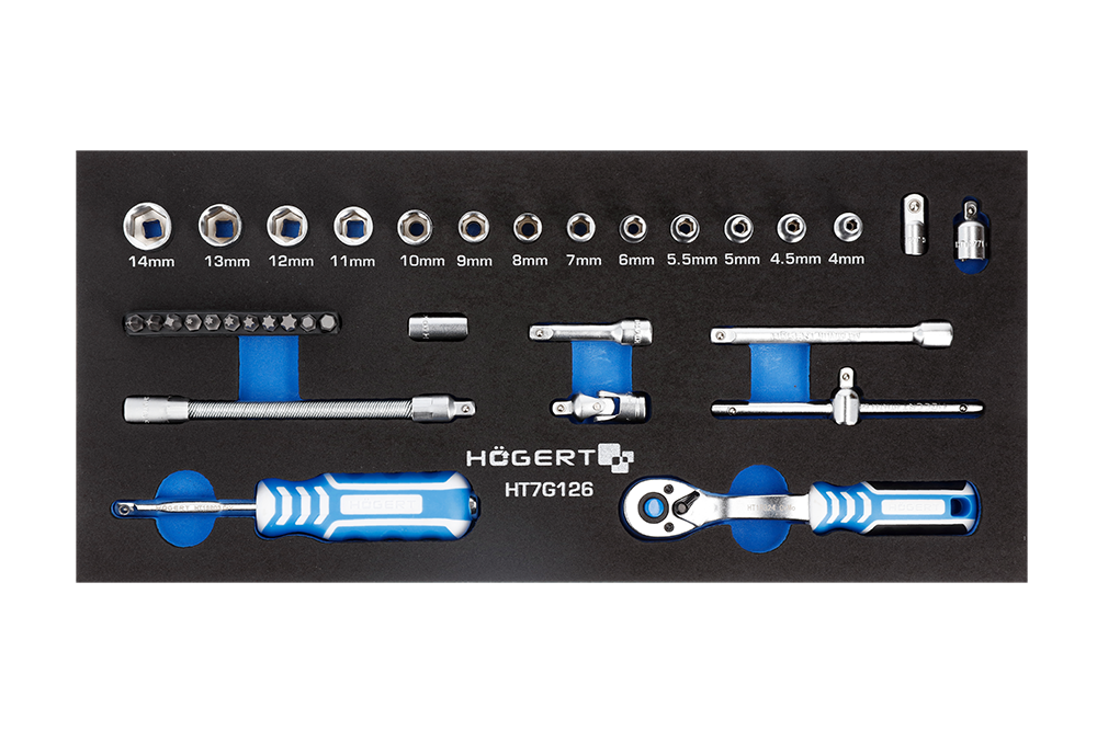 Ráčnová sada nářadí HOGERT HT7G126