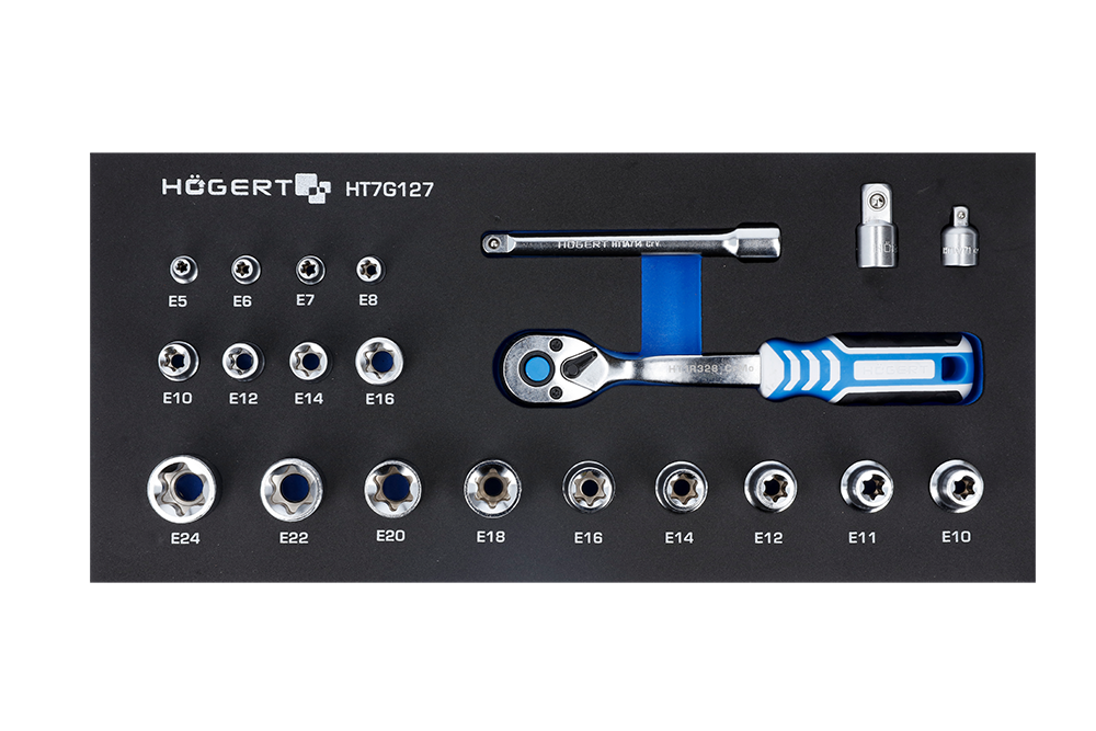 Ráčnová sada nářadí HOGERT HT7G127