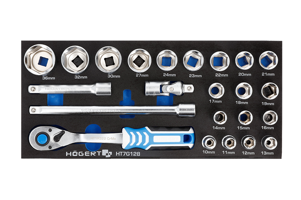 Ráčnová sada nářadí HOGERT HT7G128