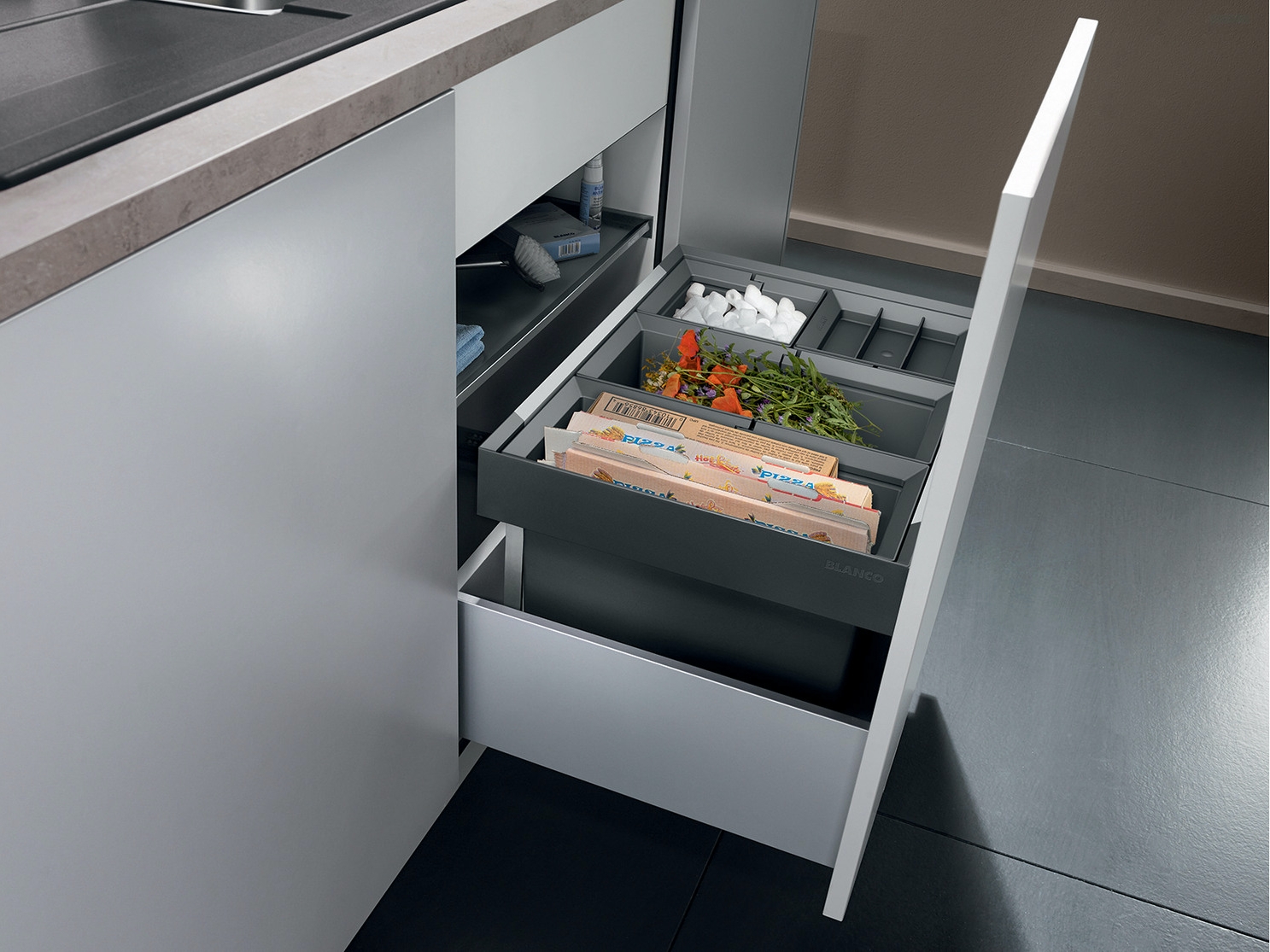 Levně Vestavný odpadkový koš Blanco FLEXON II 60/4 - 521474