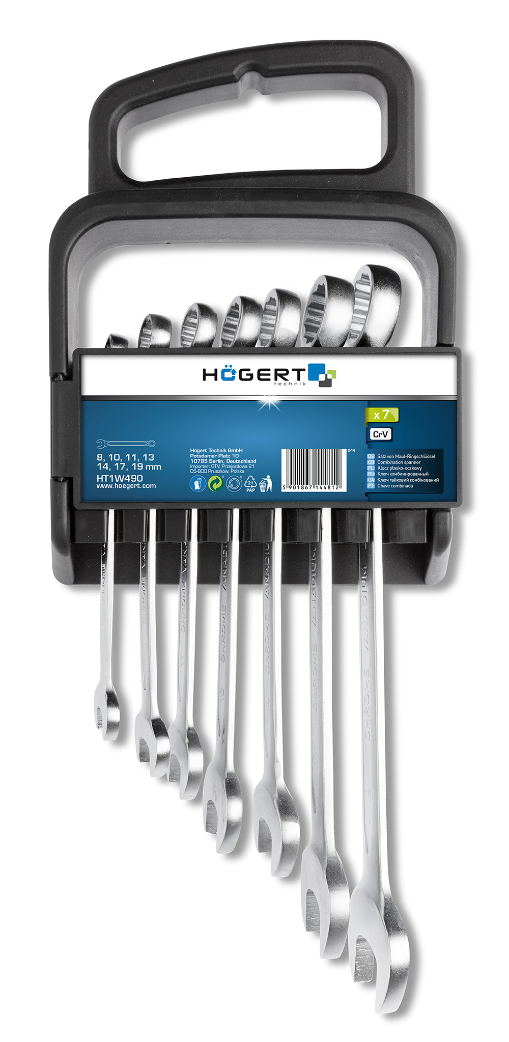 Sada kombinovaných klíčů HOGERT HT1W490