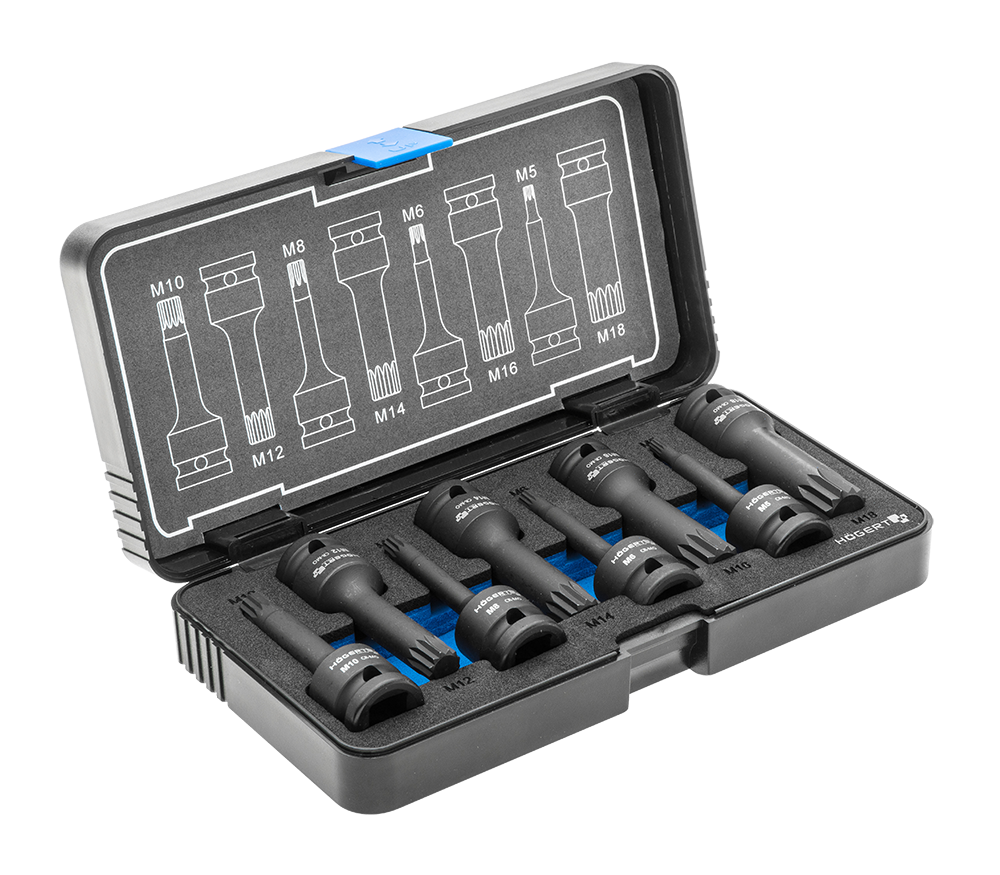 Sada nástrčných šestihranných klíčů HOGERT HT6R006 8 ks