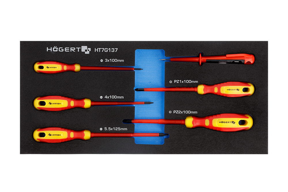 Levně Sada šroubováků 1000 V HOGERT HT7G137 6 ks