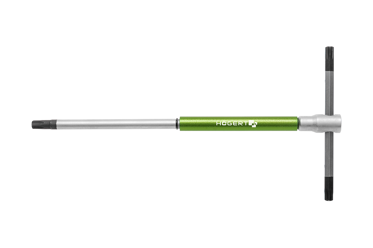 TORX klíč typu T HOGERT Délka klíče typu T (mm): 180, Velikost TORX klíče typu T: T15