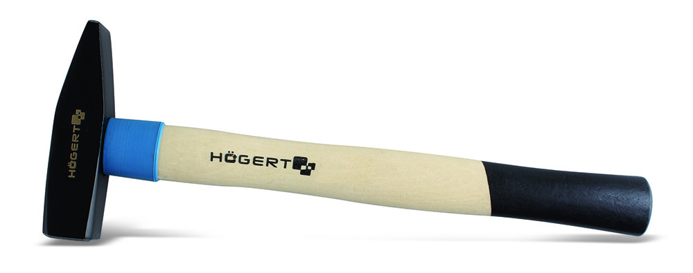 Zámečnické kladivo s dřevěnou rukojetí HOGERT Váha kladiva (g): 1000, Rozměry hlavice kladiva (mm): 135x36, Celková délka kladiva (mm): 360
