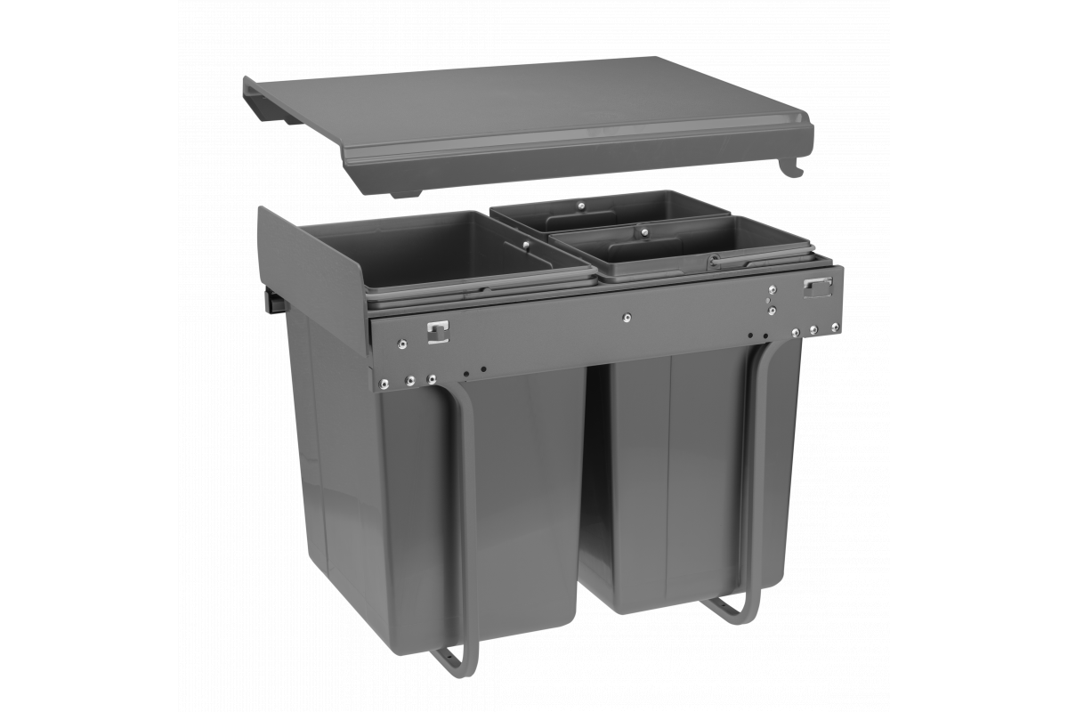 Levně GTV Odpadkový koš GATOR šířka 400 mm Členění odpadkového koše: 1x20l + 2x10l