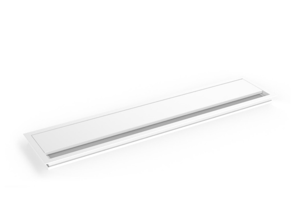 Levně In-Design Průchodka kabelů Geco do stolu hranatá šířka 100 mm - různé délky bílá Délka průchodky (mm): 450