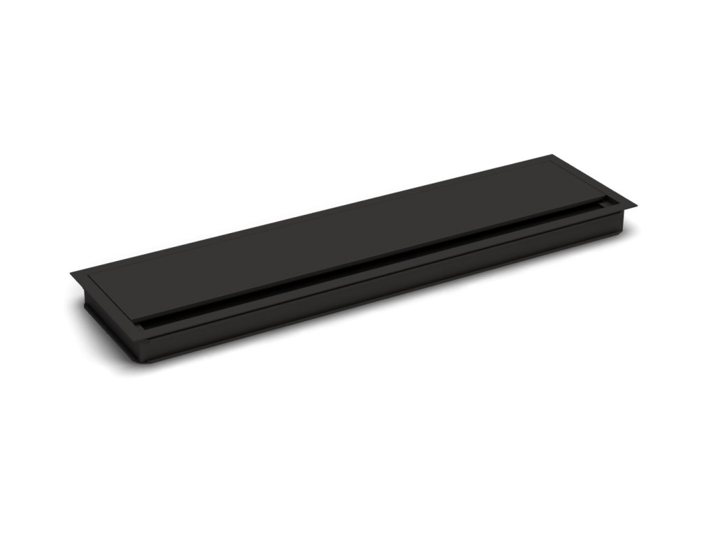 Levně In-Design Průchodka kabelů Next do stolu hranatá šířka 120 mm - různé délky černá Délka průchodky (mm): 450