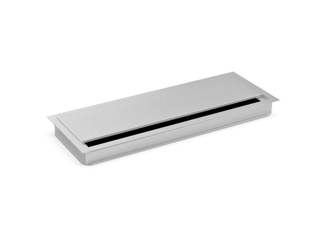 Levně In-Design Průchodka kabelů Next do stolu hranatá šířka 120 mm - různé délky hliník Délka průchodky (mm): 320