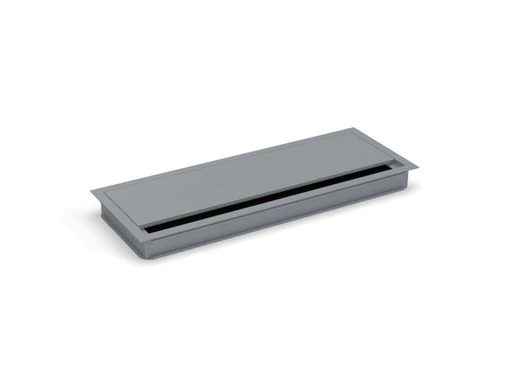 Levně In-Design Průchodka kabelů Next do stolu hranatá šířka 120 mm - různé délky titan Délka průchodky (mm): 320