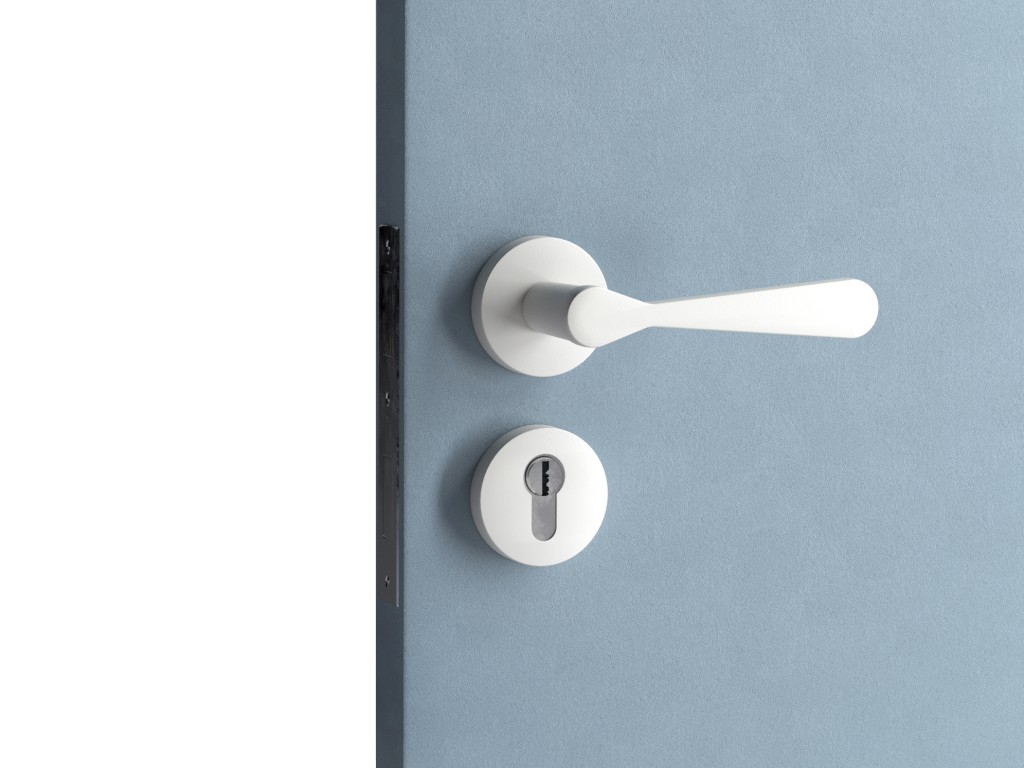 Levně In-Design Dveřní klika Alva Lux bílá matná Provedení kliky: bez rozety
