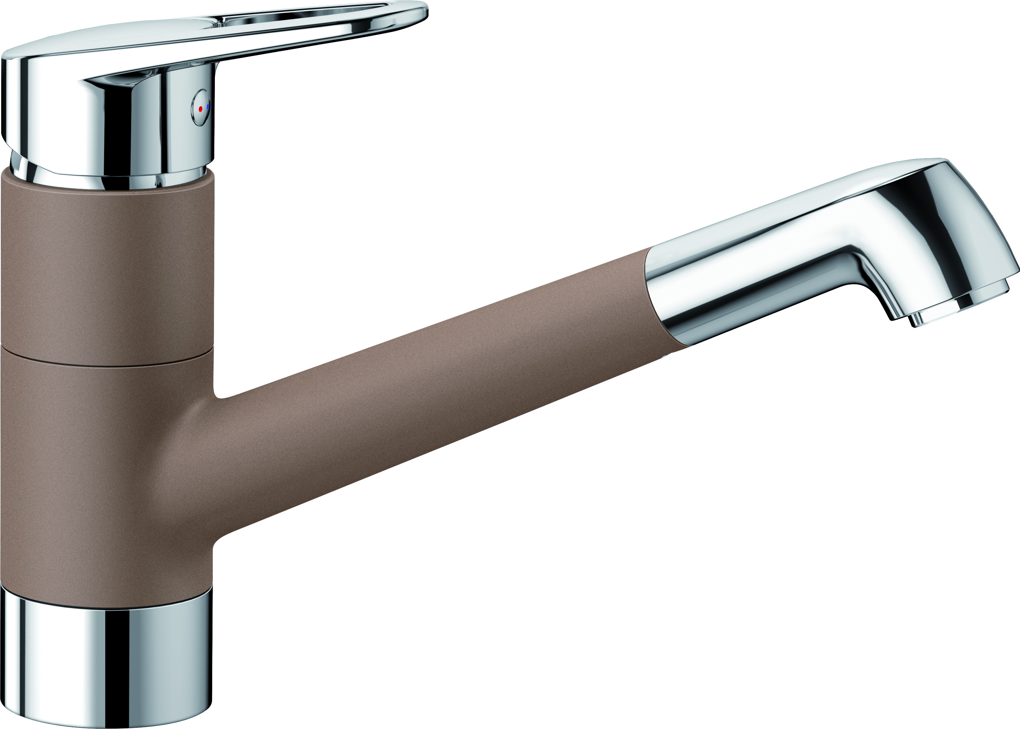 Kuchyňská vodovodní baterie Blanco NOTIS HD silgranit muškát/chrom lesk 523251