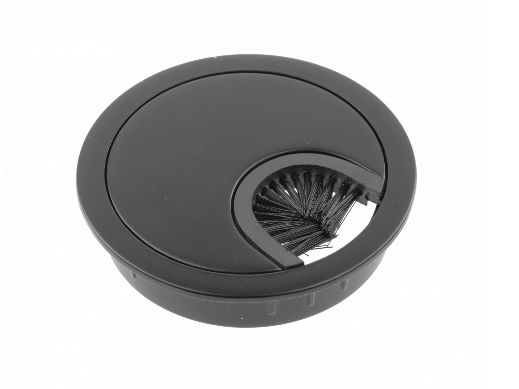 Levně In-Design Průchodka na kabely do stolu 60 mm černá matná