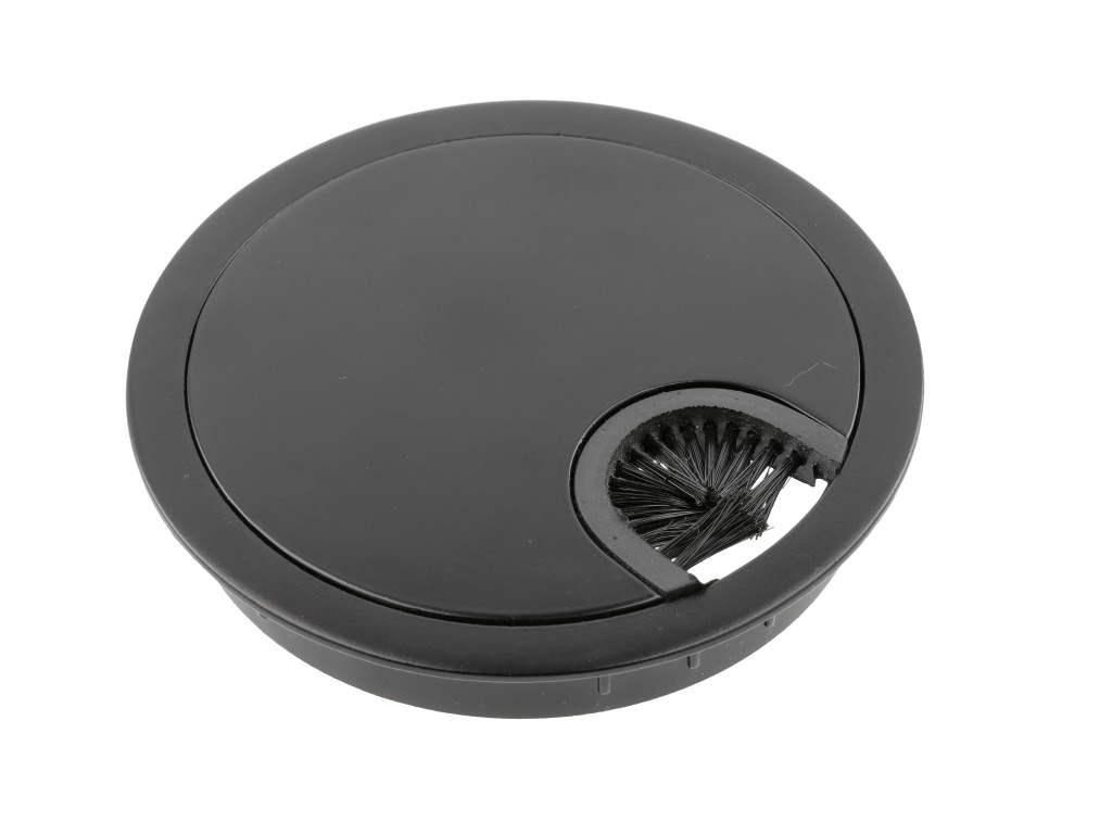 Levně In-Design Průchodka na kabely do stolu 80 mm černá matná