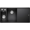 Blanco AXIA III 6 S-F InFino Silgranit černá sklen.kráj.deska dřez vlevo s exc.