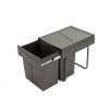 Odpadkový koš UNION K40 s integrovaným výsuvem - 20 + 20 L - antracit