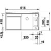 Blanco AXIA II 5 S Silgranit perlově šedá dřez vpravo s excentrem přísluš. ano