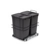 Odpadkový koš s integrovaným výsuvem 2x35 L - antracit detail