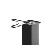 Stolová noha kovová čtvercová 60 × 60 mm – černá matná ocel detail 3