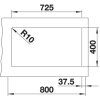 Granitový dřez Blanco SUBLINE 430/270 U InFino antracit 523151