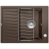 Granitový dřez Blanco ELON 45 S InFino káva + odkapávací rošt nerez a excentr 524823