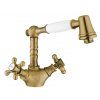 124412 kuchynska vodovodni baterie sinks retro 100 s bronz