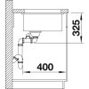 Blanco SUBLINE 350/150 U Keramika basalt s táhlem dřez vlevo