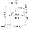 Kuchyňská vodovodní baterie Blanco LINEE S silgranit šedá skála/chrom lesk 518804