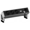 732 3 elektro zasuvka bachmann desk 2 3x 230v 1x uziv modul nerez 902 404