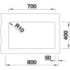 Blanco SUBLINE 700 U InFino Silgranit černá bez táhla