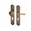 AGL00673 ACT dverni kovani rustik ovalny stit patina bronz klika koule prava 72 mm